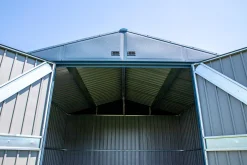 Arrow Metal Sheds-Elite 10 x 12 x 8 ft Blue Grey Steel Storage Shed