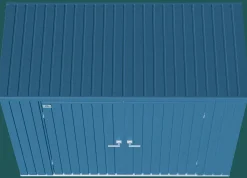 Arrow Metal Sheds-Elite 8 x 4 x 6 ft Blue Grey Steel Storage Shed