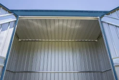 Arrow Metal Sheds-Elite 8 x 4 x 6 ft Blue Grey Steel Storage Shed