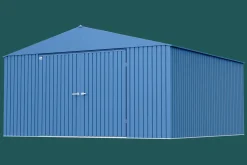Arrow Metal Sheds-Elite 14 x 14 x 8 ft Blue Grey Steel Storage Shed