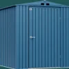 Arrow Metal Sheds-Elite 6 x 6 x 7 ft Blue Grey Steel Storage Shed