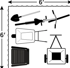 Arrow Metal Sheds-Elite 6 x 6 x 7 ft Blue Grey Steel Storage Shed