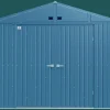 Arrow Metal Sheds-Elite 10 x 14 x 8 ft Blue Grey Steel Storage Shed