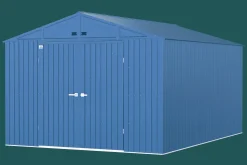 Arrow Metal Sheds-Elite 10 x 14 x 8 ft Blue Grey Steel Storage Shed