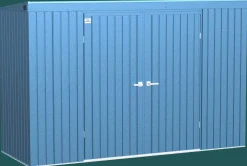 Arrow Metal Sheds-Elite 10 x 4 x 6 ft Blue Grey Steel Storage Shed