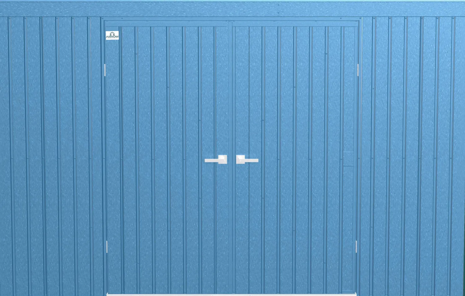 Arrow Metal Sheds-Elite 10 x 4 x 6 ft Blue Grey Steel Storage Shed