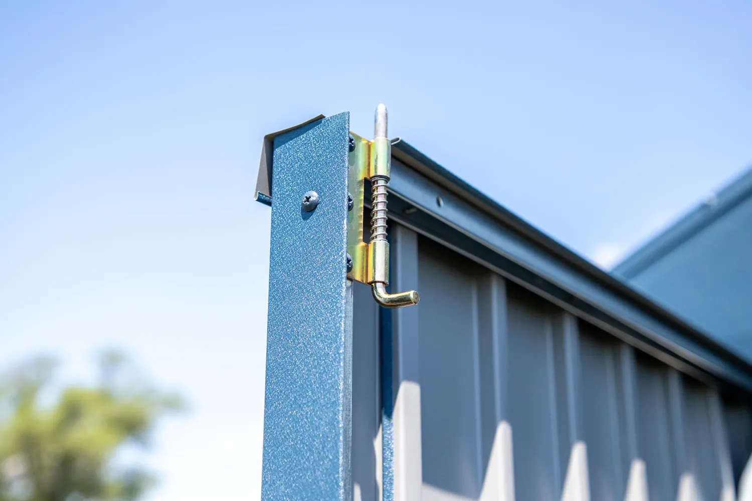 Arrow Metal Sheds-Elite 10 x 4 x 6 ft Blue Grey Steel Storage Shed