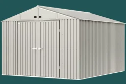 Arrow Metal Sheds-Elite 10 x 12 x 8 ft Cool Grey Steel Storage Shed