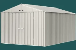 Arrow Metal Sheds-Elite 10 x 14 x 8 ft Cool Grey Steel Storage Shed