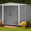 Arrow Metal Sheds-Euro Hamlet 8 x 6 x 6 ft Gray Shed