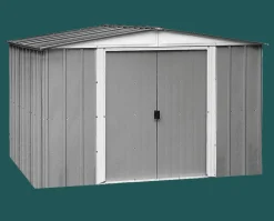 Arrow Metal Sheds-Euro Hamlet 8 x 6 x 6 ft Gray Shed