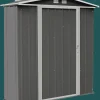 Arrow Metal Sheds-Ezee Shed 6X3 Charcoal And Cream