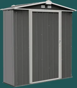 Arrow Metal Sheds-Ezee Shed 6X3 Charcoal And Cream