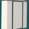 Arrow Metal Sheds-Ezee Shed 6X3 Cream And Charcoal