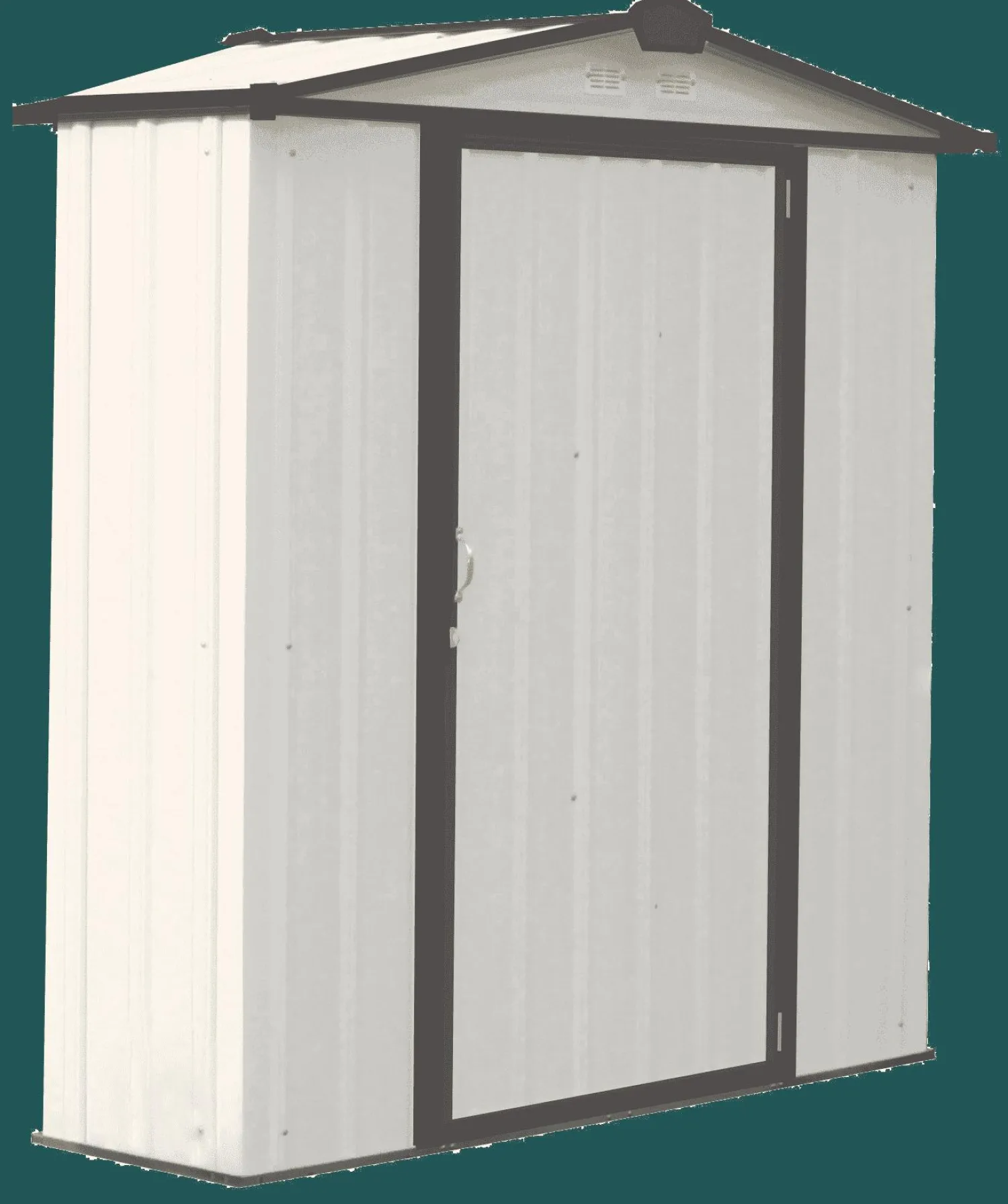 Arrow Metal Sheds-Ezee Shed 6X3 Cream And Charcoal