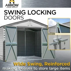 Arrow Metal Sheds-Select 10 x 12 x 8 ft Green Shed