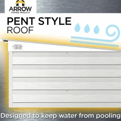 Arrow Metal Sheds-Select 6 x 4 x 6 ft Grey Shed