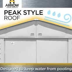 Arrow Metal Sheds-Select 8 x 8 x 8 ft Grey Shed