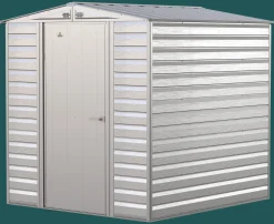 Arrow Metal Sheds-Select 6 x 7 x 7 ft Light Grey Shed