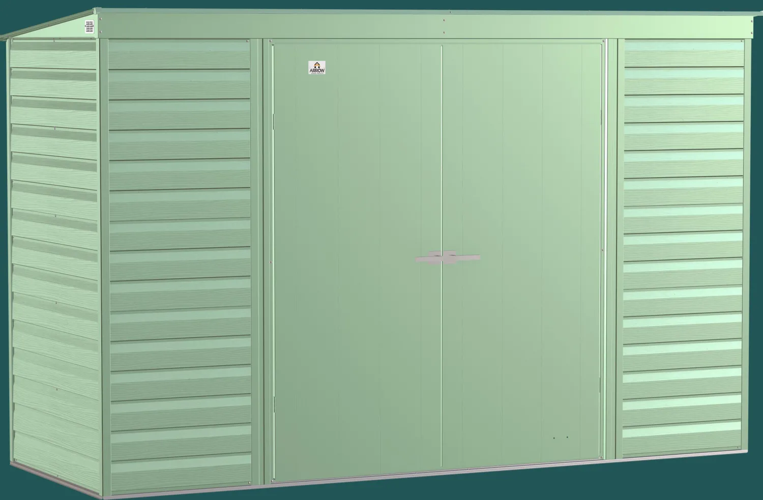 Arrow Garden Sheds|Metal Sheds-Select Steel Storage Shed, Pent, Sage Green