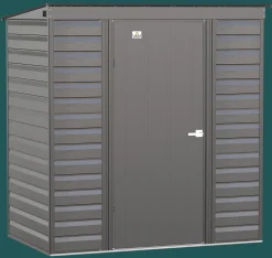 Arrow Metal Sheds-Select Steel Storage Shed, Pent, Charcoal