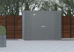 Arrow Metal Sheds-Select Steel Storage Shed, Pent, Charcoal