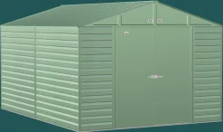 Arrow Garden Sheds|Metal Sheds-Select Steel Storage Shed, Peak, Sage Green
