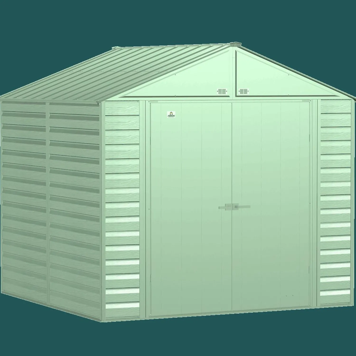 Arrow Garden Sheds|Metal Sheds-Select Steel Storage Shed, Peak, Sage Green