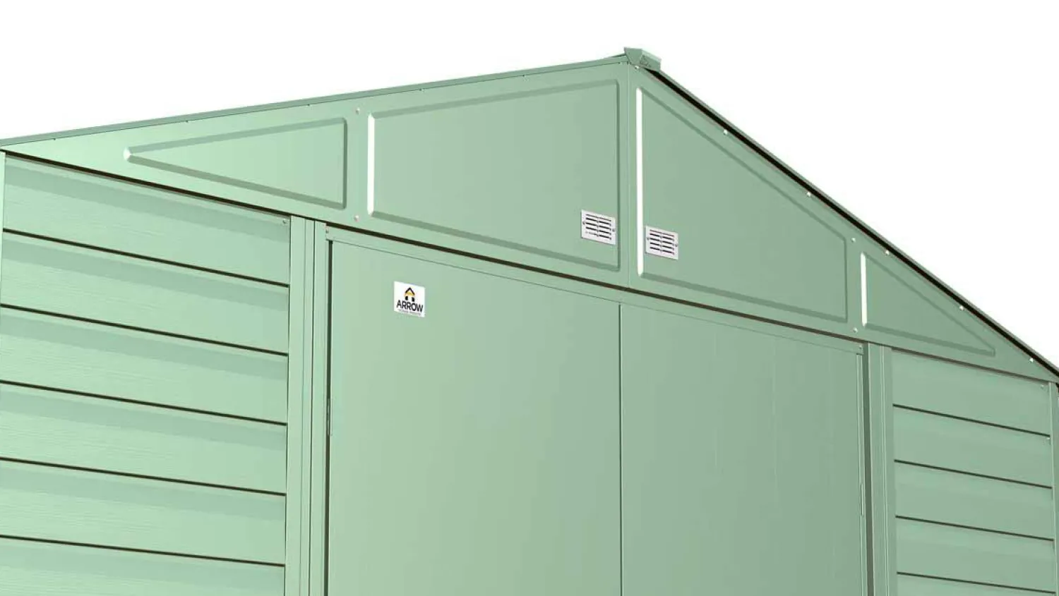 Arrow Garden Sheds|Metal Sheds-Select Steel Storage Shed, Peak, Sage Green