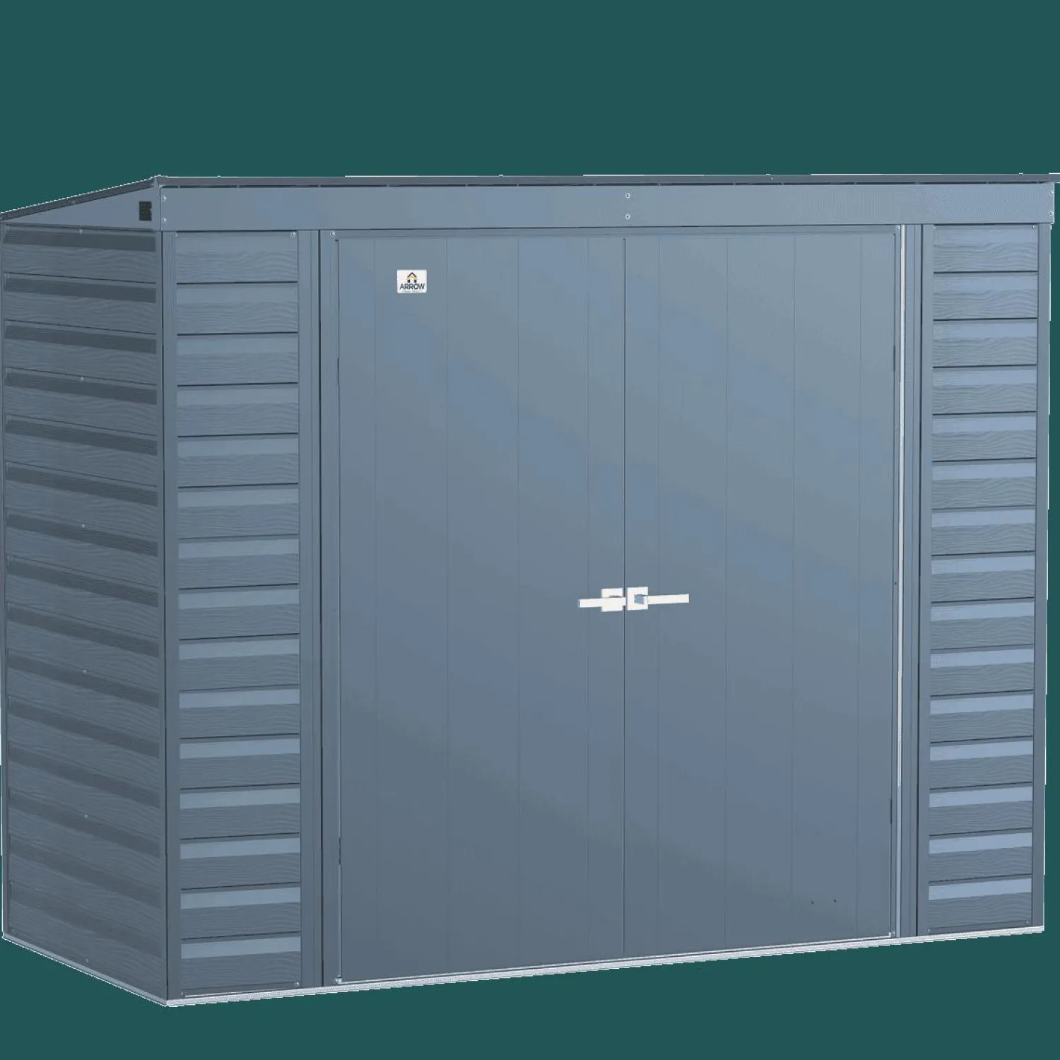 Arrow Metal Sheds-Select Steel Storage Shed, Pent, Blue Grey