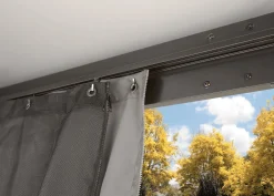 Sojag Gazebo Curtains-Cambridge Grey Spun Polyester Curtains 10 ft. x 12 ft.