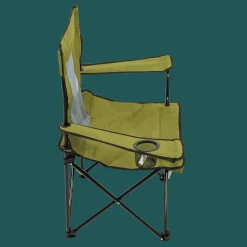Camp & Go Quad Chairs-CAMP&GO Green Mesh Back Quad Camping Chair