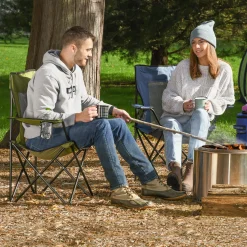 Camp & Go Quad Chairs-CAMP&GO Mesh Back Quad Camping Chair