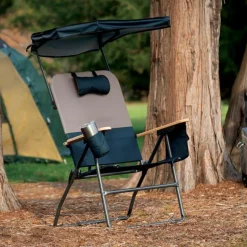 Camp & Go Canopy Chairs-CAMP&GO Selkirk XXL MaxShade Chair Black
