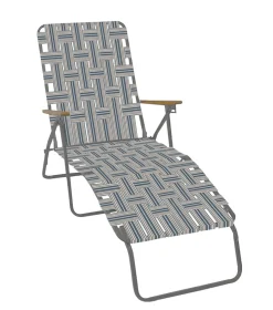 Camp & Go Beach Lounge Chairs-CAMP&GO Steel web chaise lounger