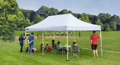 QuikShade Pop-Up Canopies-Commercial C200 Straight Leg Pop-Up Canopy, 10 ft. x 20 ft. White