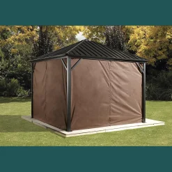 Sojag Gazebo Curtains-Curtains for Dakota Gazebo, 10 ft. x 10 ft. Brown, Gazebo Not Included