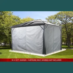 Sojag Gazebo Curtains-Curtains for Meridien Gazebo (Gazebo Not Included)