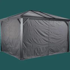 Sojag Gazebo Curtains-Curtains for Ventura Gazebo, 10 ft. x 12 ft. Gray, Gazebo Not Included