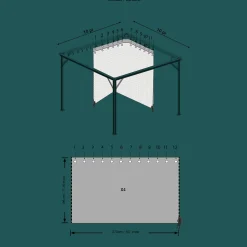 Sojag Gazebo Curtains-Curtains for Verona Gazebo (Gazebo Not Included)