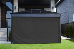 Sojag Gazebo Curtains-Diani Black Polyester Curtains 10 ft. x 12 ft.