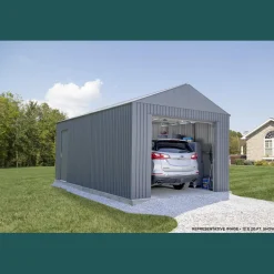 Sojag Metal Garages-Everest Steel Garage, Wind and Snow Rated Storage Building Kit