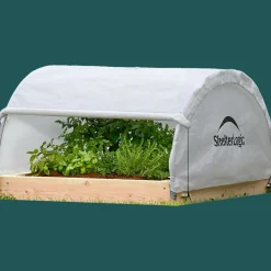 ShelterLogic Raised Beds|Patio Greenhouses-Grow IT™ Backyard Round Raised Bed Greenhouse, 4 ft. x 4 ft. x 2 ft.