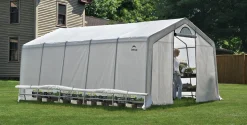 ShelterLogic Portable Greenhouses-GrowIT® Heavy Duty Peak Greenhouse, 12 ft. x 24 ft. x 8 ft.