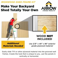 Arrow Metal Sheds-Ironwood Shed Frame Kit