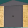 Arrow Metal Sheds-Ironwood Steel Hybrid Shed Kit 10 X 2 Ft. Galvanized Anthracite