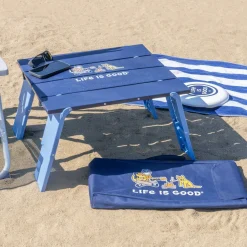 Life is Good® Beach Tables-2 x 2 x 1 ft Blue Family Portable Outdoor Table
