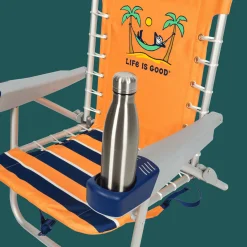 Life is Good® Backpack Beach Chairs-Canyon Orange Lace-up Backpack Beach Chair