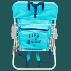 Life is Good® Backpack Beach Chairs-Island Blue Lace-up Backpack Beach Chair