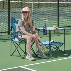 Life is Good® Quad Chairs-Light Blue Mesh Back Quad Chair